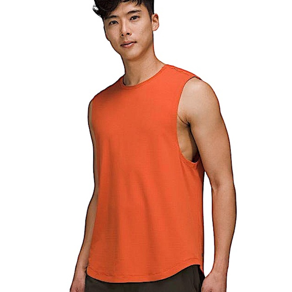 LULULEMON: Men’s Drysense Orange Tank Top -Size XXL